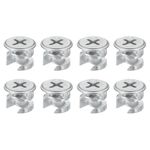 HARFINGTON Cam Lock Nut for Furniture, 8pcs 12x10mm Joint Connector Locking Nuts Furniture Connecting Cam Fittings