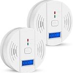 Carbon Monoxide Detector, CO Detectors with LED Indicator & Silence Button, EN 50291 CO Alarms Monitor for Home Safety (AA Battery NOT Included)