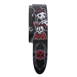 Perri's Leathers Ltd.- Guitar Strap- Direct To Leather- Official Licensing DAVID BOLLT- Magic Spades- Adjustable - For Acoustic/Bass/Electric Guitars - Made in Canada (DTL25BT-11055)