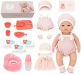 COMTAY 19-Piece Baby Doll Set 12 Inch Full Vinyl with Doll & Accessories