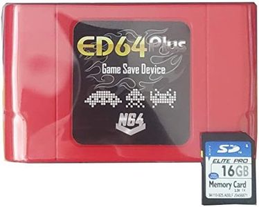 EXIGENT Game Save Cartridge Retro for Nintendo 64 N64 System Console + 16gb SD Memory Card (ED64)