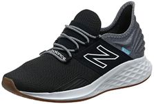 New Balance Men's Fresh Foam Roav V1 Running Shoe, Black/Light Aluminum, 9.5 M