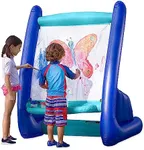 Hearthsong Double-Sided Inflatable Kids Art Easel, Outdoor & Indoor Paint Station, Creative Coloring, Drawing and Painting Art Easel for Kids and Toddlers, Ideal for Arts & Crafts Fun