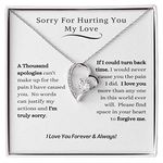 Im Sorry Gifts For Her, I'M Sorry Gifts For Her, Apology Gifts For Her, I Love You Im Sorry For Hurting You, Apologize Gift For Wife, Girlfriend, Soulmate, 14K White Gold Necklace With Card And Box,