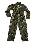 HS-Distributors Kids Camouflage CAMO Coveralls Childs Childrens Boys & Girls Junior Military Army Boilersuit Overalls (12-13 Years, Woodland Camouflage)