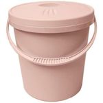 Junior Joy 16L Nappy Pail with Lid and Strong Handle - 80x60x47cm, Multi-Use Storage Bin - Pink