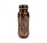 RUSTIC RELICS Antique Copper Jumbo Water Bottle - 1500ML | Heavy Copper Metal Made | Antique And Rustic Dark Brown Finish | Copper Made For Ayurvedic Health Benefits - Pack Of 1