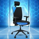 The Sleep Company Onyx Orthopedic Office Chair | Patented SmartGRID Technology | Adjustable Lumbar Support for Ergonomic Sitting Posture | High Back Office Chair for Work, Home, Study | Black
