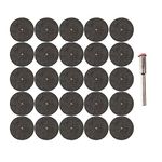 Resin Cutting Wheel SENRISE 32mm Rotary Tool Cutting Disc Fiberglass Reinforced Cut-off Discs Kit for Grinding (25PCS Cutting Wheels + 1PCS 36mm Mandrel)