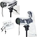 JJC 2 Pack Waterproof DSLR Camera Lens Rain Cover Raincoat Clear Sleeve Protector for Canon EOS 90D 80D 77D 70D 5D 6D 7D 700D 650D 600D 550D 500D Nikon D7500 D800 D610 D500