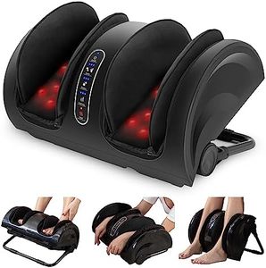 Snailax Appareil De Massage De Pieds Avec Chaleur, Masseur Pieds Shiatsu, Massage Par Pétrissage Pour Pieds/Mollets/Chevilles/Jambes, Améliorer Fatigue et Fasciite Plantaire,Cadeau Femme Homme Noël.