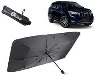 Car Windshield Sun Shade Umbrella,Pull Ring Car Sunshade Front Window Cover,Foldable Sunshade Umbrella with Opening Design for UV Ray Block & Sun Heat Protection for XUV 700 (Small,Large)