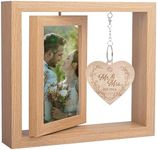 Hanmsen Wedding Gifts for Couples 2024,Rotating Mr and Mrs Wedding Frame 4x6,Cool Bridal Shower Gifts for Bride to Be,Double Sided Picture Frame Wedding Gifts,Engagement Gifts for Couples