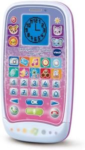 VTech - Smartphone P'tit Genius Magic Light Rose, Téléphone Jouet avec Écran Rétroéclairé, 10 Activités et Jeux Éducatifs, Effets Lumineux, Cadeau Enfant de 2 Ans à 6 Ans - Contenu en Français
