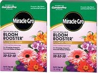 Miracle-Gro 1360011 Water Soluble Bloom Booster Flower Food, 10-52-10, 1-Pound(2Pack)