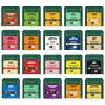 VAHDAM, Assorted Tea Sampler (20 Variants, 40 Pyramid Tea Bags) Premium Tea Gift Set | Individually Wrapped Long Leaf Tea Bags | Black Tea, Green Tea, Chai Tea, Herbal Tea & more