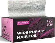 Stock Your Home 500 Count Aluminum Foil for Hair Highlighting, 9” Pop Up Foil Sheets for Salon or Home Use, Embossed Disposable Hair Foils for Highlighting, Coloring Hair, Wide Foil for Hair Stylist