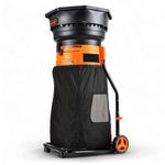 SuperHandy Electric Bladeless Mulcher & Shredder for Garden Leaves– 1800 W Motor, 50 cm Funnel, 16:1 Mulch Ratio, 80 L Collection Bag,600 cm Extension Cord,8.5 kg Lightweight Design