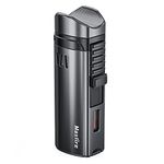 Maxfire Triple Jet Flame Lighter Gas Butane Refillable, Adjustable Flame with Punch(Sold without Gas) …