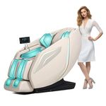 HealthRelife Full Body Massage Chair with Bodyscan 4D Massage Intelligent Shiatsu Massagerecliner with Voice Control Back Heating App Control(Brown)