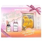 grace & stella Dew-Tox & Chill Christmas Gifts for Women - Gifts for Mom - Gifts for Her With Gold Eye Masks, HA Serum, & Rose Water Spray - Stocking Stuffers for Women, Vegan Birthday Gifts for Women