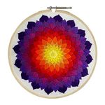 Embroiderymaterial Embroidery Kit Divine Circle Design Digital Printed & Written Instructions All Material