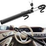 NiwNiw Car Steering Wheel Lock,Heavy Duty Vehicle Anti Theft Security Device,Adjustable Length Double Clamp Hook with 2 Keys Universal Fit for Sedan,Truck,Van and SUV