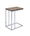 ACME Furniture 81849 Denson Side Table with Swivel Extension Top, One Size, Gray/Weathered Oak and Chrome