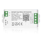 BTF-LIGHTING C02W CCT Colour Temperature LED Controller Dual White 2700K-6500K 2.4GHz WiFi Group Control Compatible with Alexa Google Home APP Control Work with WR02RF Remote Panel