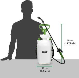 ANSIO 5L Garden Pressure Sprayer – Pump Action for Weed Killer & Pesticides