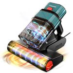 DOMESTICA Dustro Pro Mattress Vacuum Cleaner for Home with Dust Sensor for Mites & Pet Hair | Bed Vacuum Cleaner with 16KPA Suction | UV-C Light, HEPA, 45000Rpm | Ultrasonic Waves, 60°C Hot Air, 500W
