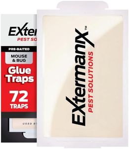 Extermanix Mice Traps – 72 Glue Traps for Mice – Safe for Children & Pets – Strong Adhesive for Pests, Insects & Snakes – Glue Mouse Traps Indoor for Home – Simple to Use & Clean – Mouse Trap