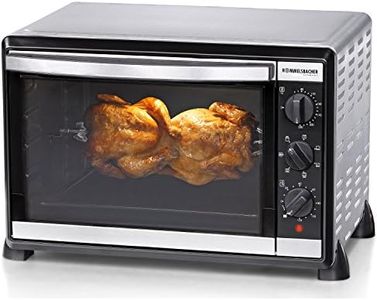 ROMMELSBACHER Back & Grill Ofen BG 1805/E - 42 Liter Backraum, 7 Heizarten, Umluft, Drehspieß, Temperaturen von 80-230 °C, Doppelverglasung, Innenbeleuchtung, Zeitschaltuhr, 1800 W, Edelstahl