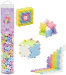 PLUS PLUS 240 Piece Interlocking Building Blocks for Kids, Open Ended Connecting Toys, STEM Bin Classroom Mini Manipulatives - Pastel Mix Play Tube