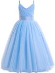 Glamulice Sky Blue Flower Girl Dres