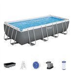 Bestway Power Steel 18' x 9' x 48" Rectangular Frame Pool Set