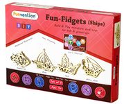 Funvention- for Little Scientist in Every Kid Fun Fidgets Ships Stem Learning 3D Puzzle Kit (Set of 4 DIY Miniature Mechanical Models, Motor Boat, Ship and Submarine), Multicolor