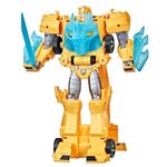 Hasbro Transformers Toys Bumblebee Cyberverse Adventures Dinobots Unite Roll N’ Change Bumblebee Push-to-Convert Action Figure, 6 and Up, 10-inch F2730