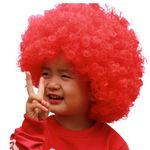 Fancydresswale wig for kids and Adults for role play and fancy dress parties one size fits all (Red)