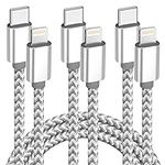 USB C to Lightning Cable 3Pack 6 FT