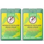 THEYE Mini Portable Mosquito Repellent Spray x 2 for Body (Double Pack) - 100% Natural Insect Repellent Spray with Zero Deet, Preservatives or Other Harmful Chemicals - Pump Spray, 2 x 18ml