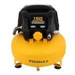 FORNAX Pancake Air Compressor with two couplers, 6 Gallon Portable Electric air compressor, 150 PSI, Oil -Free