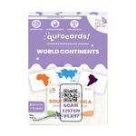 My Little Genie Flash Cards World Continents (Set of 1) - 7 Quro Cards for Age Group of (1Year - 6Years) | Smart Learning & Educational Toys for Kids Early Brain Development