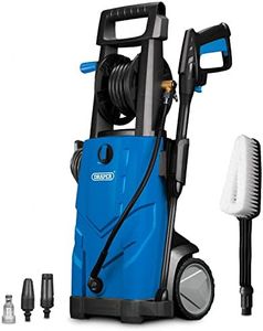 Draper 165Bar Electric High Powered Pressure Washer | 2393Psi Jet Wash | 2200W Power Washer | Home Car Driveway and Patio Cleaning | 6m Hose Length | Accessories Included | 98677
