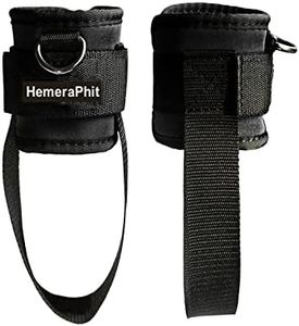 HemeraPhit Ejercicio máquina Ajustable Correas de Tobillo Pierna el Entrenamiento Equipo de Gimnasio y Bodybuilding, 1 par(Negro)