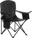 Amazon Basics Extra Large Padded Folding Outdoor Camping Chair with Bag - 24 x 36 x 38 Inches, Black