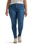 Lee Women's Plus Size Ultra Lux Comfort with Flex Motion High Rise Skinny Jean, Blue Format, 22 Plus