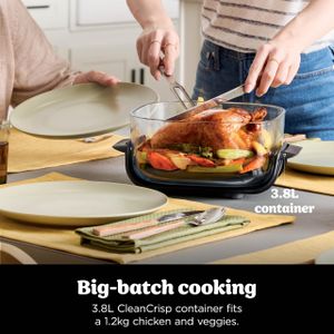 Ninja CRISPi 3.8L Air Fryer – Blue Compact Healthy Cooker