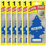 Little Trees Air Freshener Tree MTZ02 New Car Fragrance For Car Home Boat Caravan - Six Pack, Blue