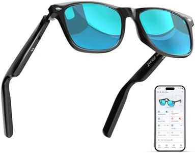 GetD Bluetooth Sunglasses for Men/Women, AI Translator, 11H Battery Life, Polarized Lens, UV Protection, Voice Control, Built-in Mic & Speakers, Smart Eyewear for Gaming Meeting Travel